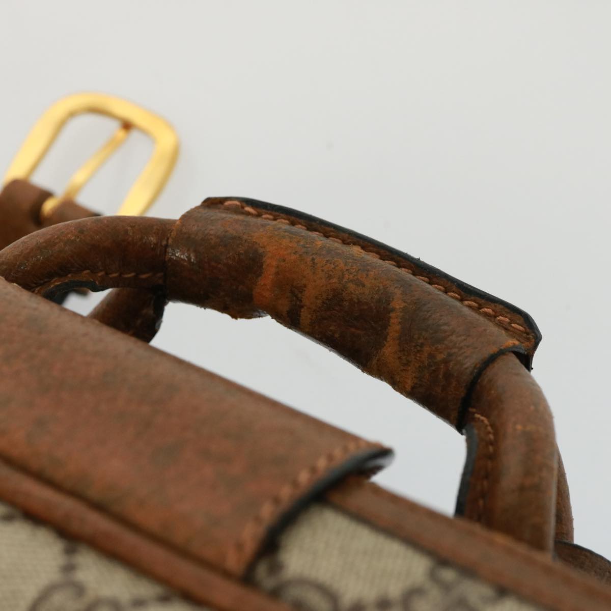 GUCCI GG Supreme Boston Bag PVC Beige mr177