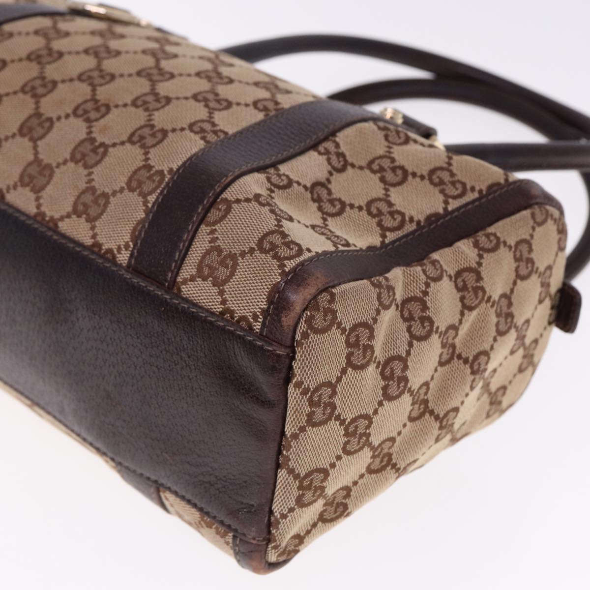 GUCCI GG Canvas Hand Bag Beige 130942 mr232