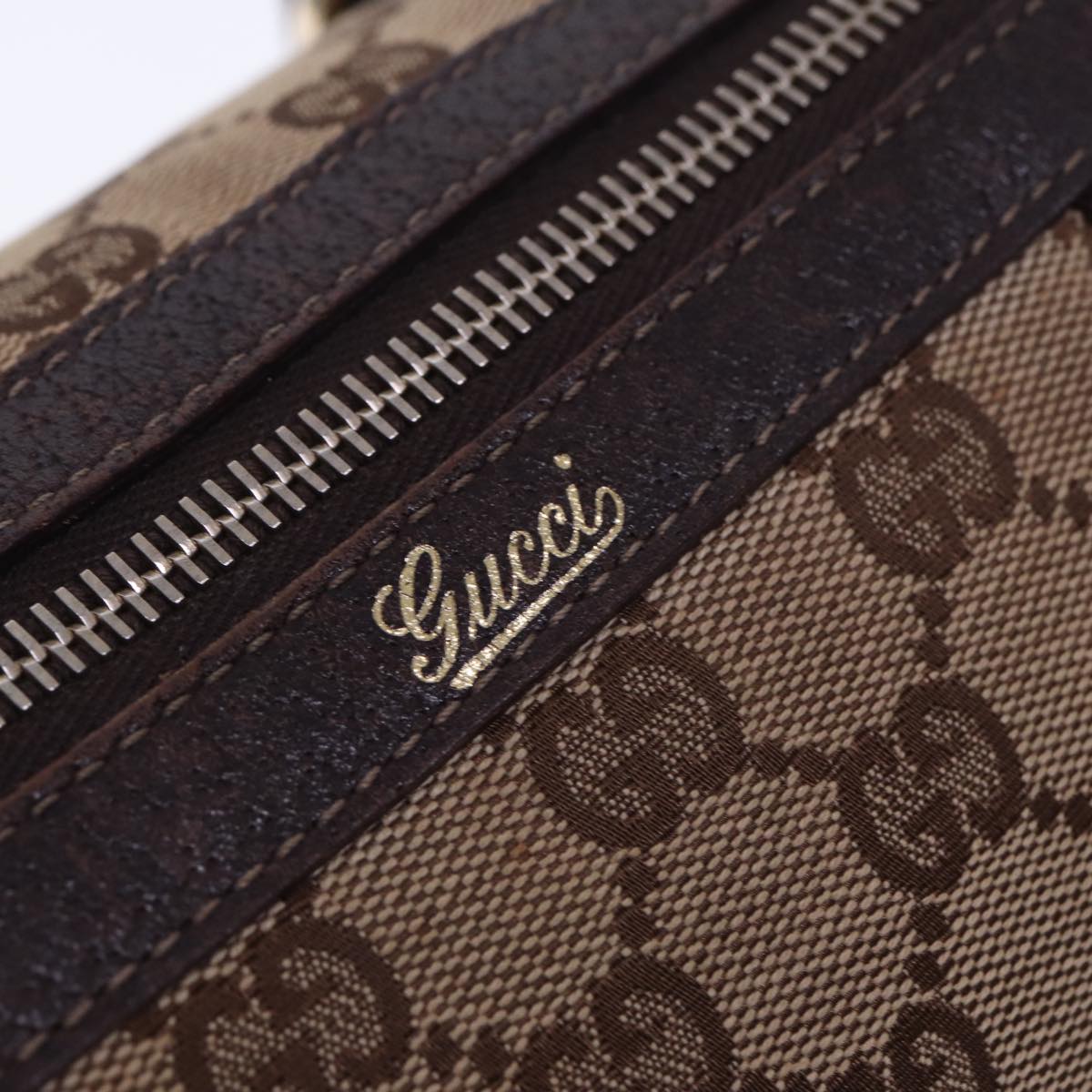 GUCCI GG Canvas Hand Bag Beige 130942 mr232