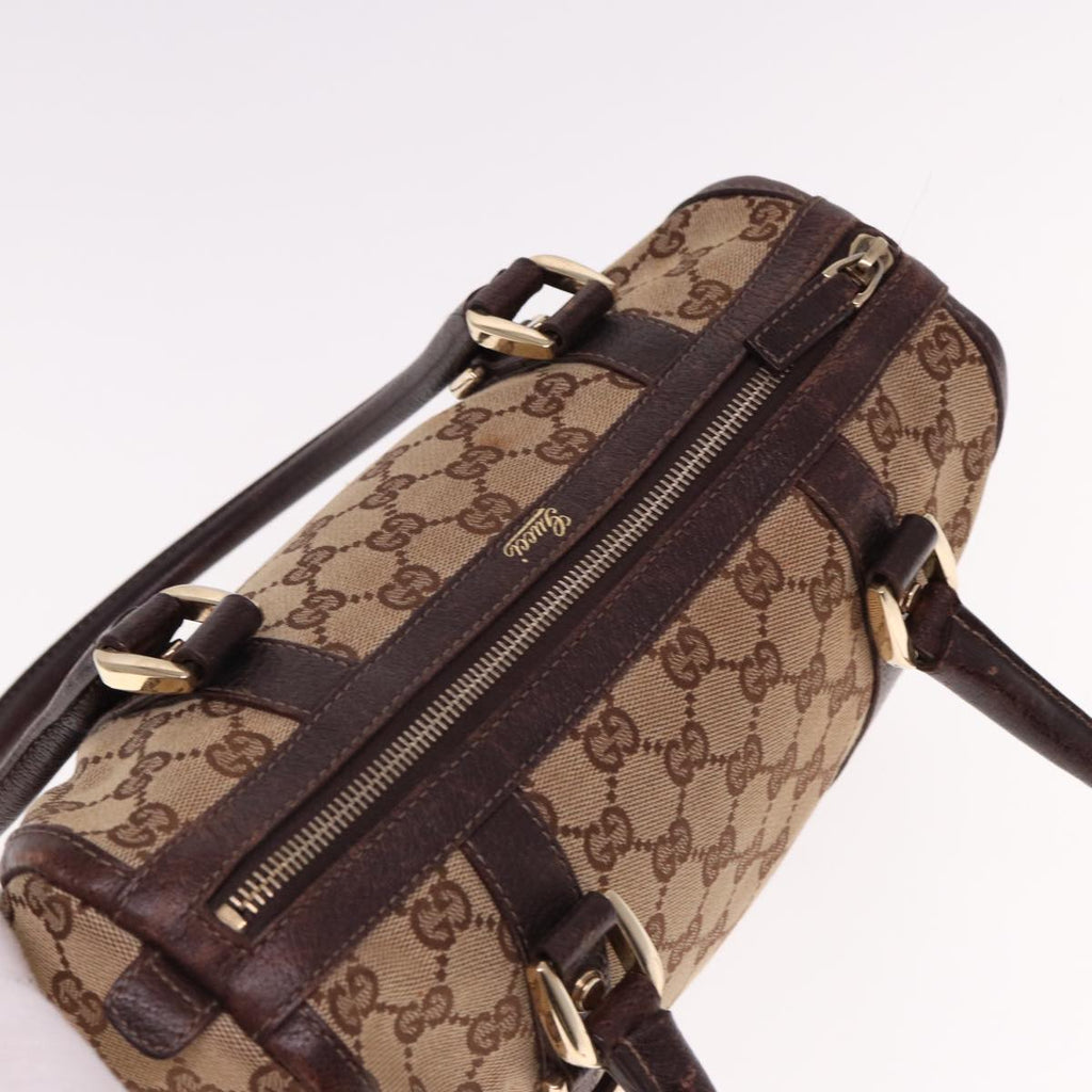 GUCCI GG Canvas Hand Bag Beige 130942 mr232