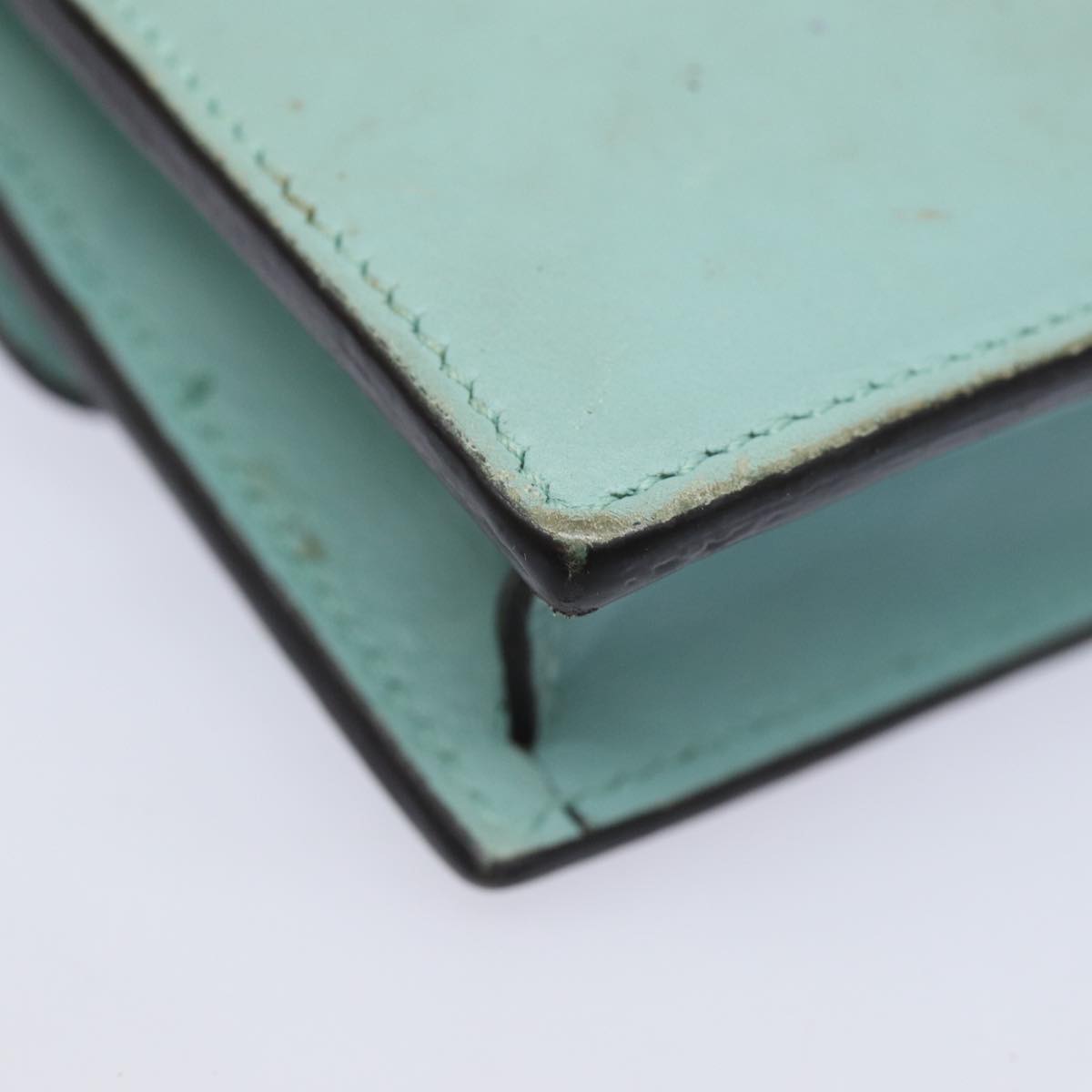 GUCCI Shoulder Wallet Leather Light Blue 369664 mr248