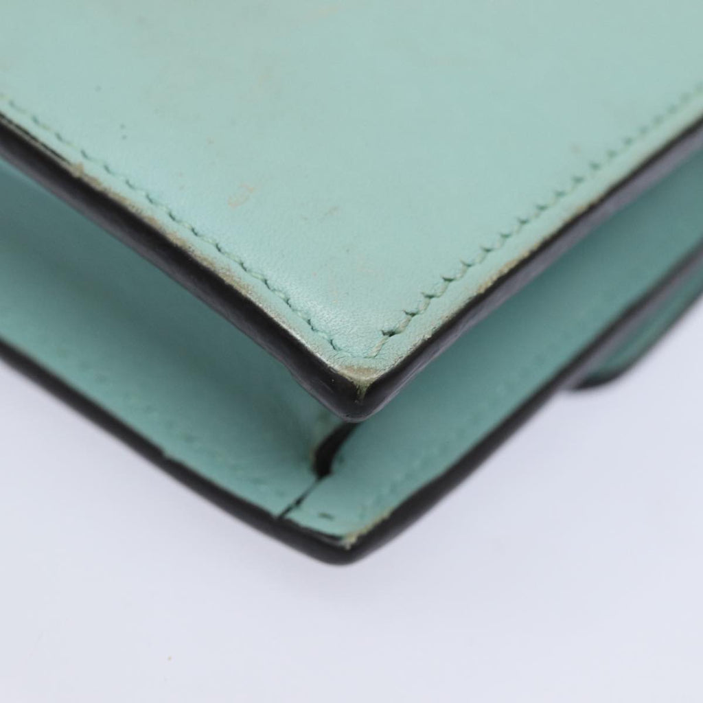 GUCCI Shoulder Wallet Leather Light Blue 369664 mr248