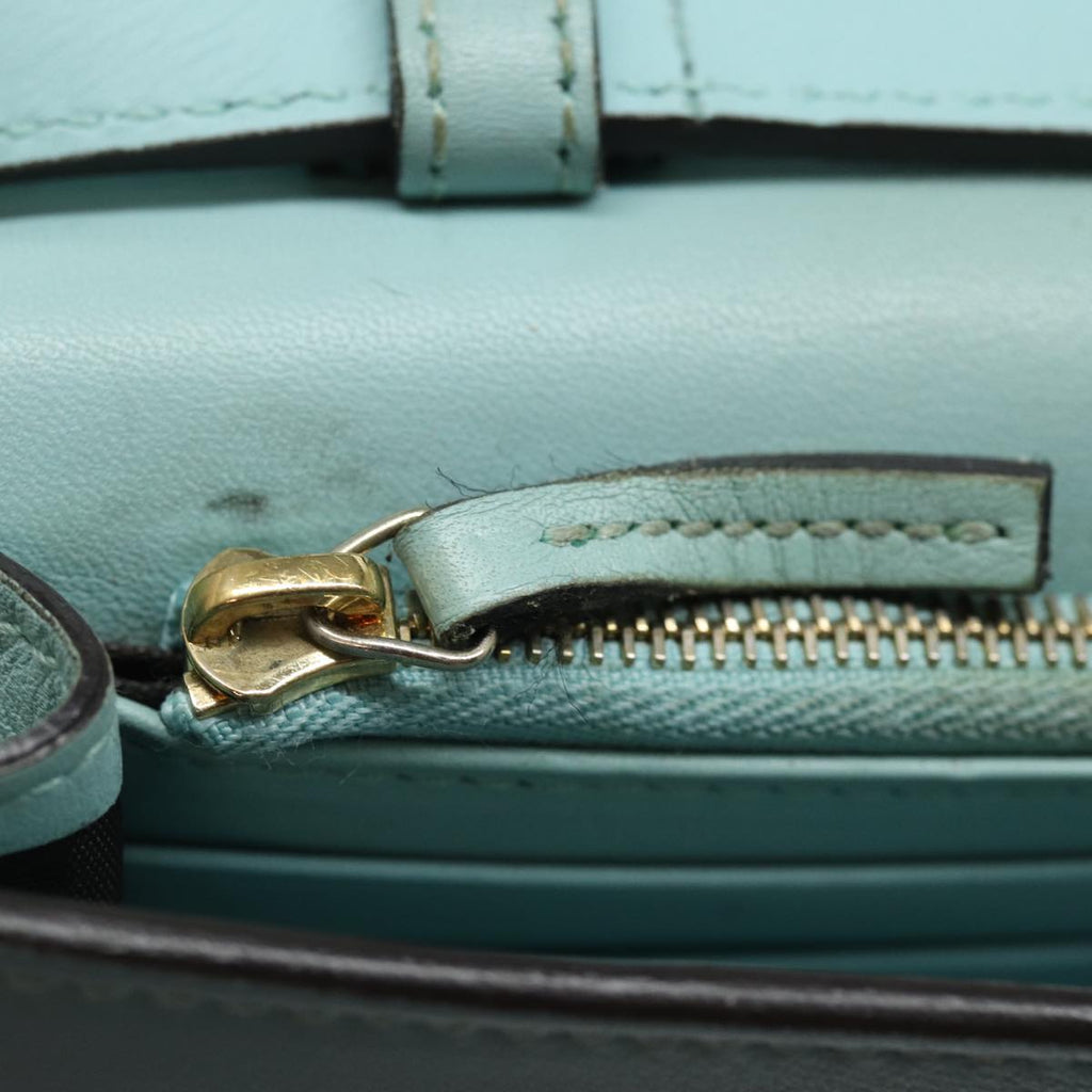 GUCCI Shoulder Wallet Leather Light Blue 369664 mr248