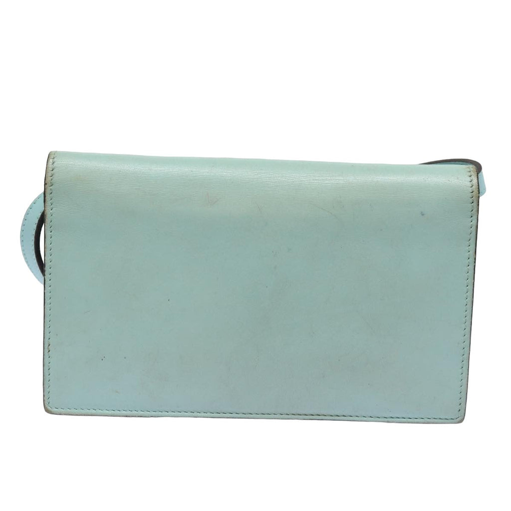 GUCCI Shoulder Wallet Leather Light Blue 369664 mr248