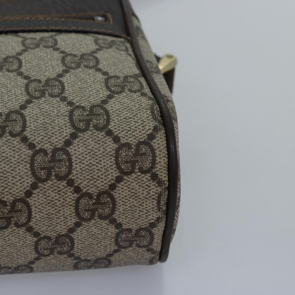 GUCCI GG Supreme Web Sherry Line Shoulder Bag PVC Beige Red Green mr249