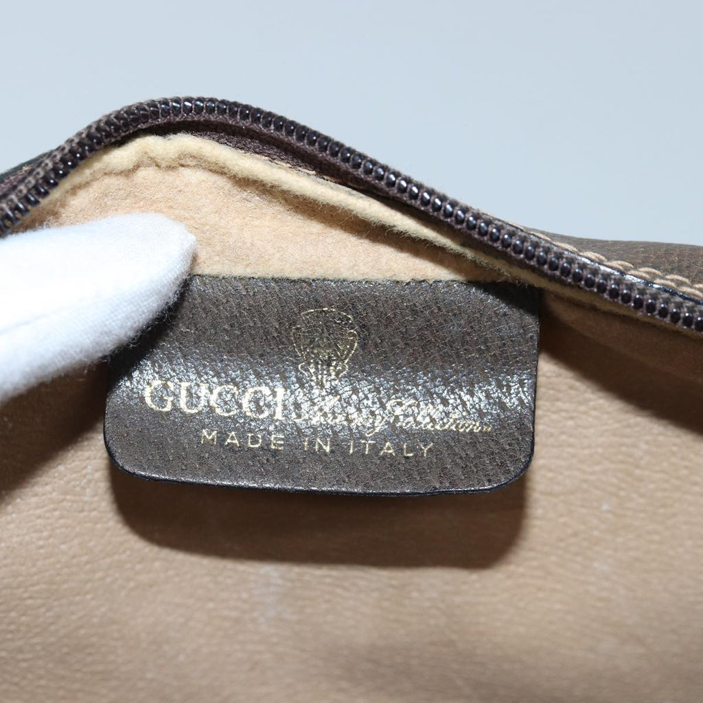 GUCCI GG Supreme Web Sherry Line Shoulder Bag PVC Beige Red Green mr249