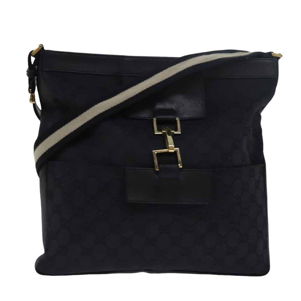 GUCCI Sherry Line GG Canvas Shoulder Bag Black White 001 4094 mr271