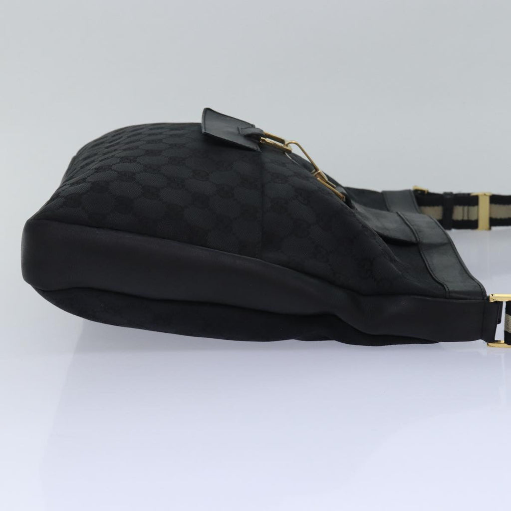 GUCCI Sherry Line GG Canvas Shoulder Bag Black White 001 4094 mr271