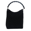 GUCCI Bamboo GG Canvas Shoulder Bag Black mr291