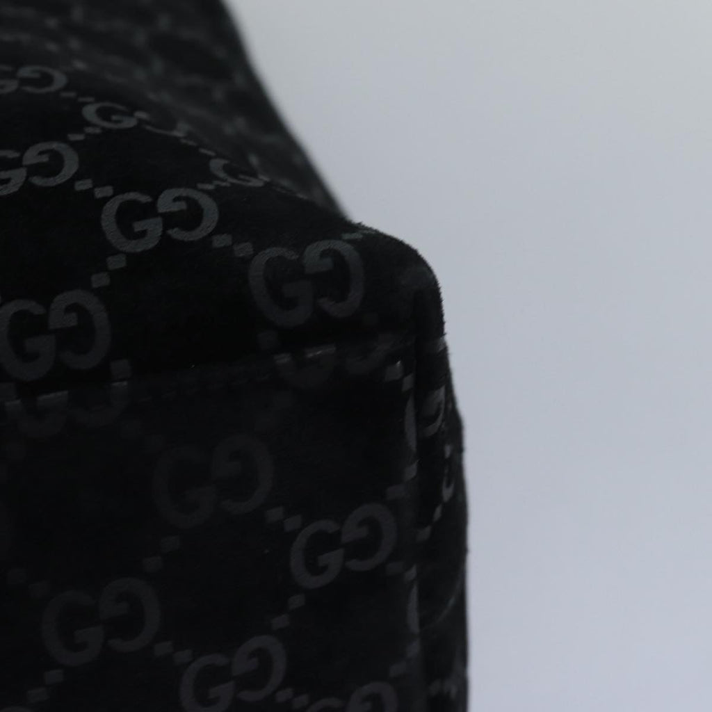 GUCCI Bamboo GG Canvas Shoulder Bag Black mr291