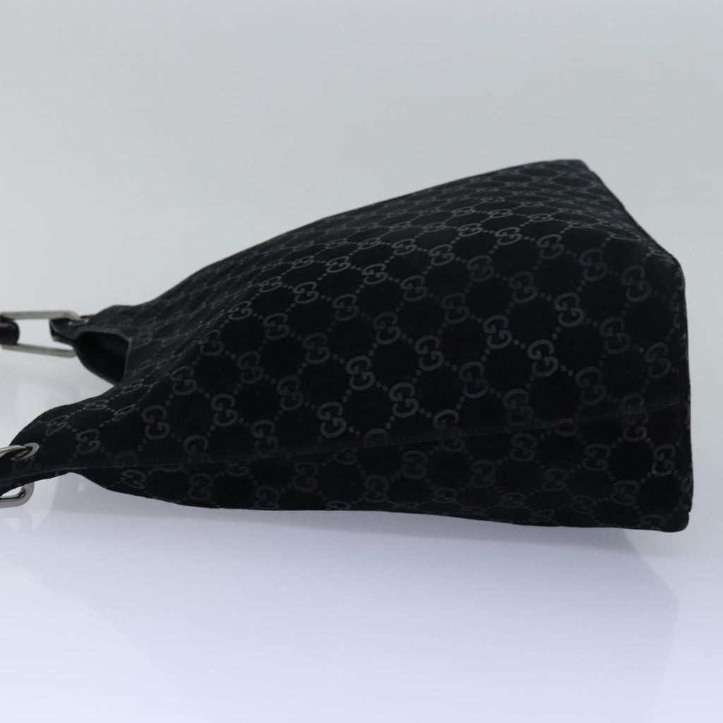 GUCCI Bamboo GG Canvas Shoulder Bag Black mr291
