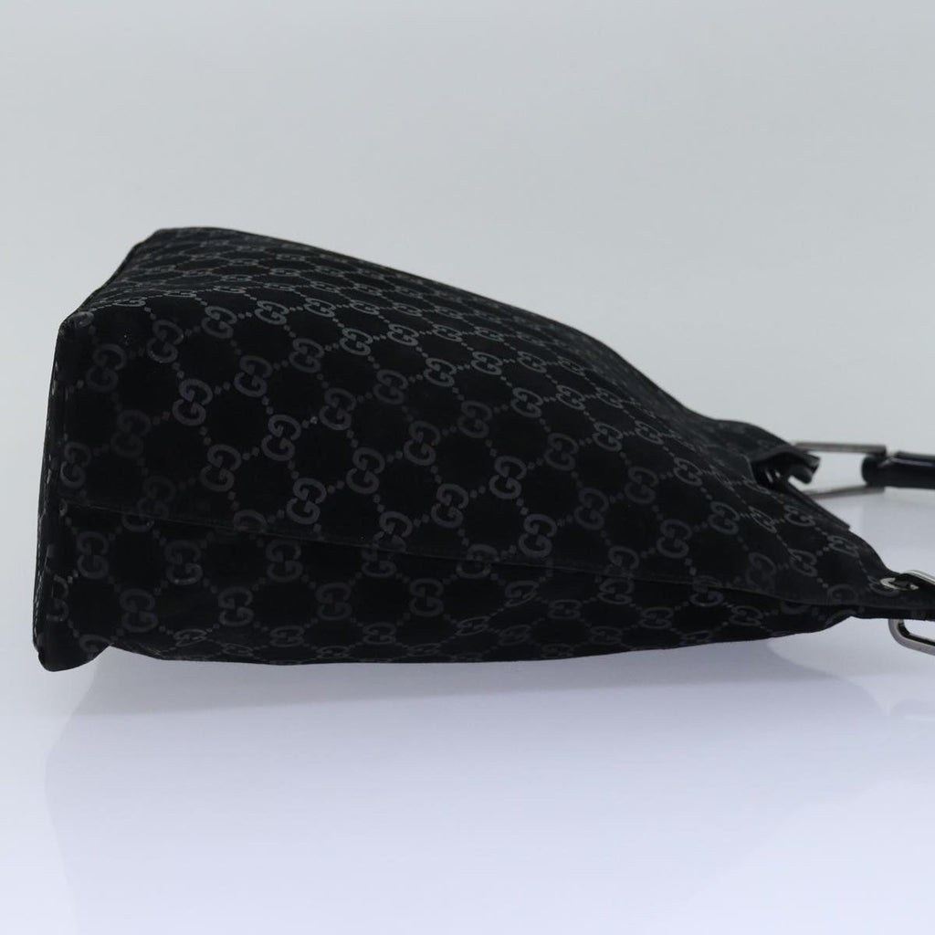 GUCCI Bamboo GG Canvas Shoulder Bag Black mr291