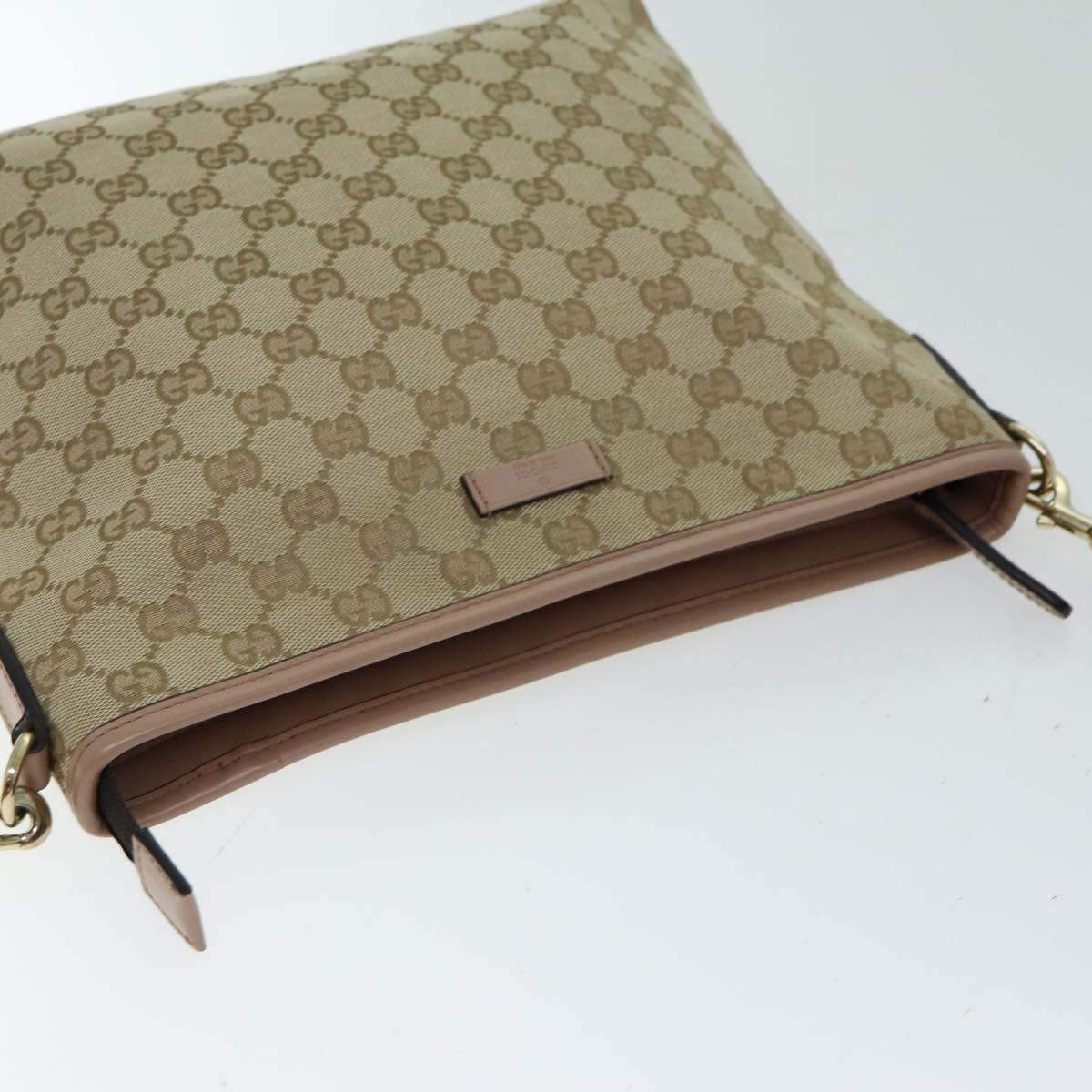 GUCCI GG Canvas Shoulder Bag Beige Pink 388924 mr294