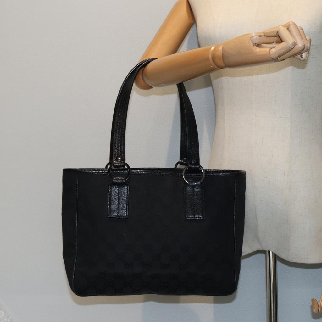 GUCCI GG Canvas Hand Bag Black 113019 mr295
