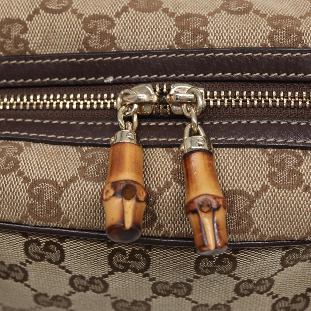 GUCCI Horsebit GG Canvas Boston Bag Beige 159398 mr355