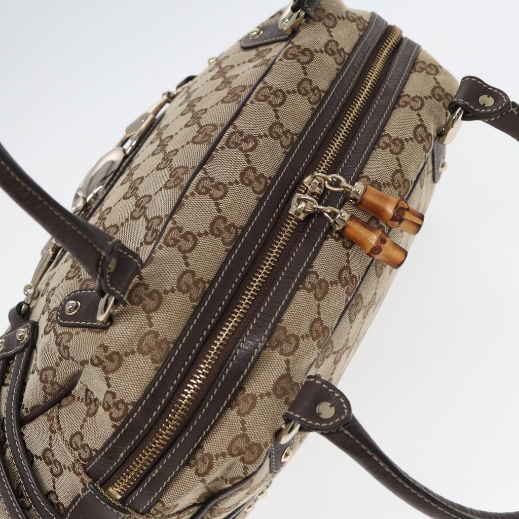 GUCCI Horsebit GG Canvas Boston Bag Beige 159398 mr355