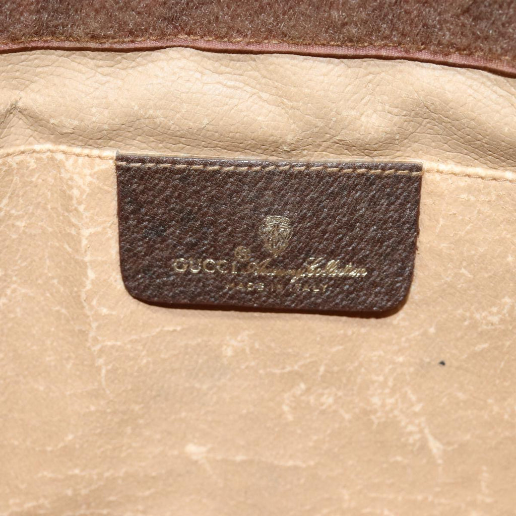 GUCCI GG Supreme Web Sherry Line Clutch Bag PVC Beige Red 156 01 033 mr361