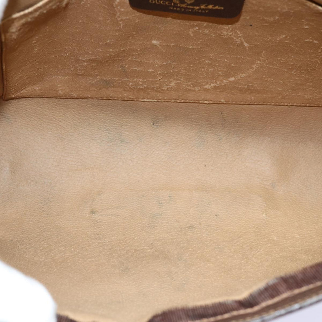 GUCCI GG Supreme Web Sherry Line Clutch Bag PVC Beige Red 156 01 033 mr361