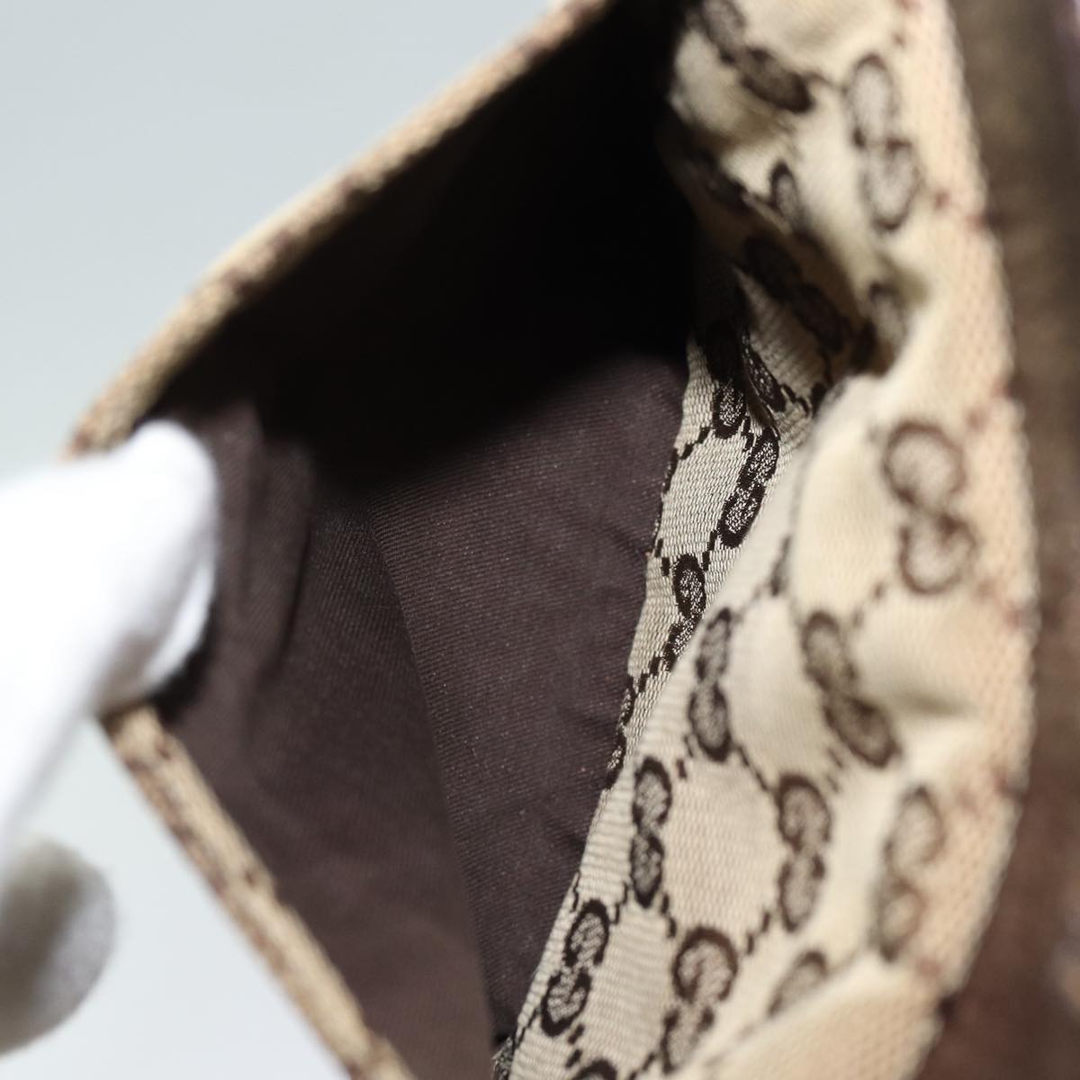 GUCCI GG Canvas Web Sherry Line Waist bag Beige 28566 mr366