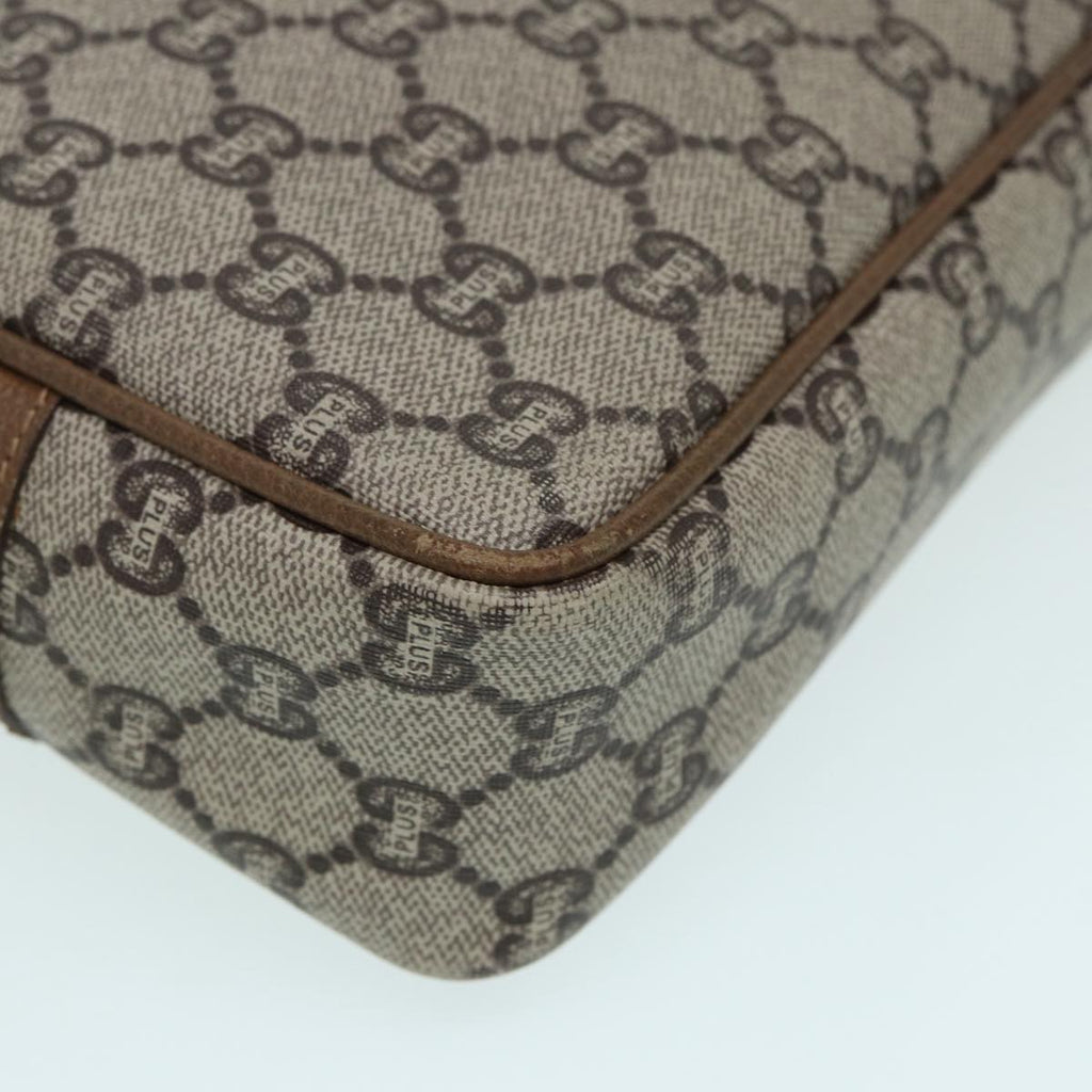 GUCCI GG Plus Supreme Clutch Bag PVC Beige mr376