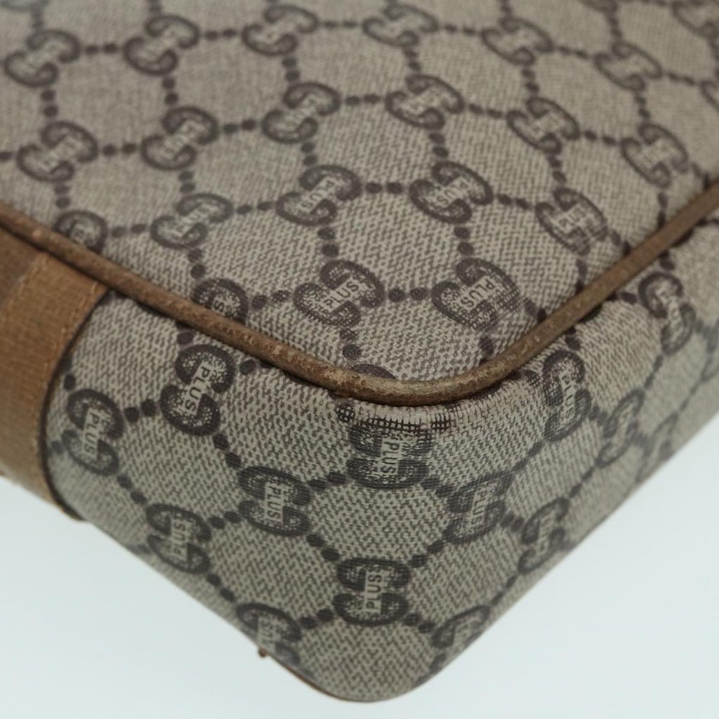 GUCCI GG Plus Supreme Clutch Bag PVC Beige mr376