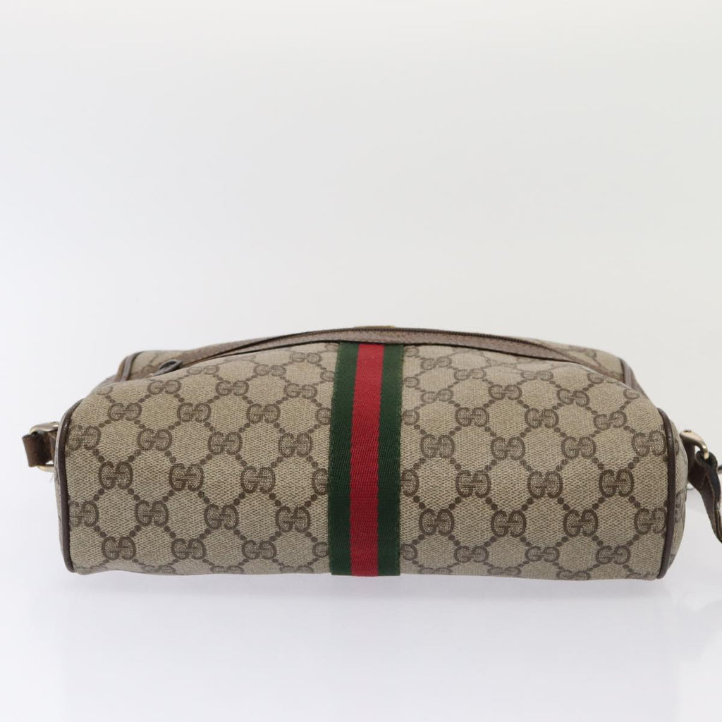 GUCCI GG Supreme Web Sherry Line Shoulder Bag PVC Beige 001 4071 5 mr377