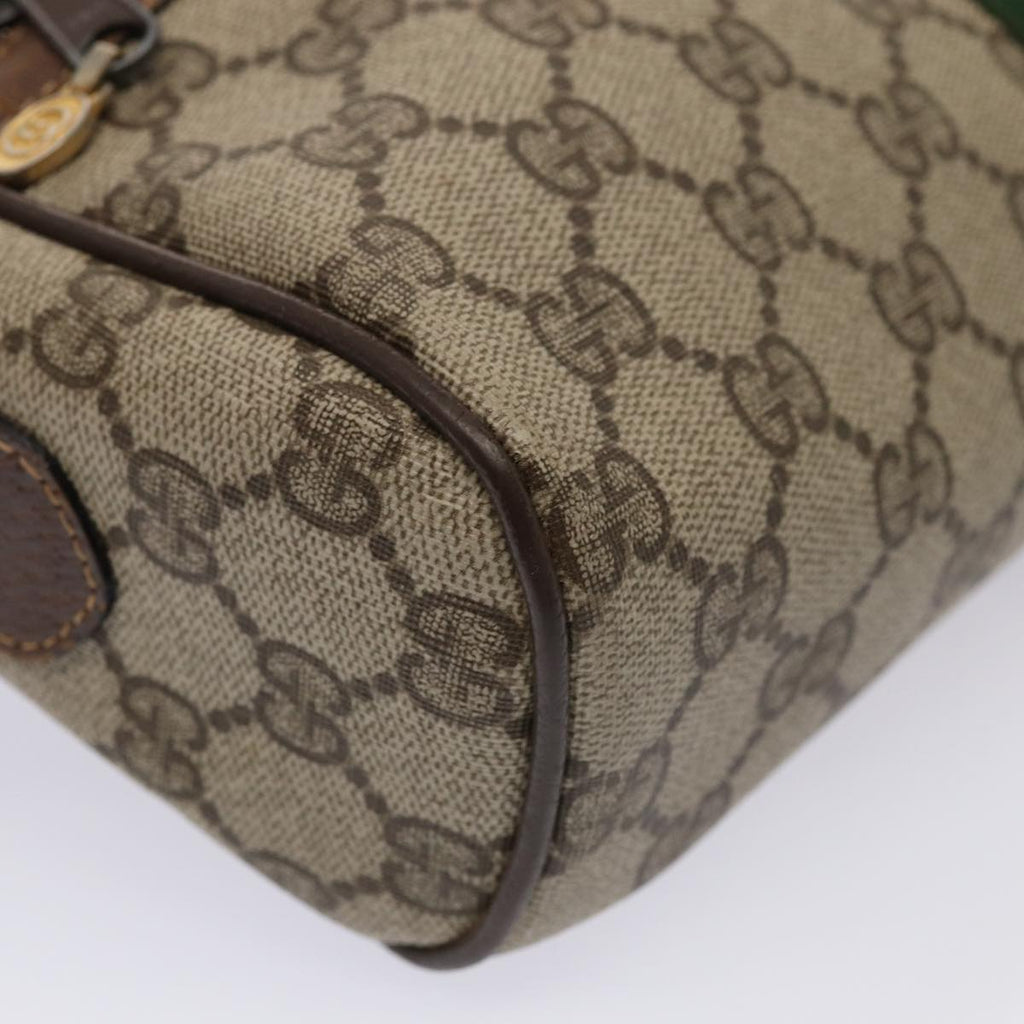 GUCCI GG Supreme Web Sherry Line Shoulder Bag PVC Beige 001 4071 5 mr377