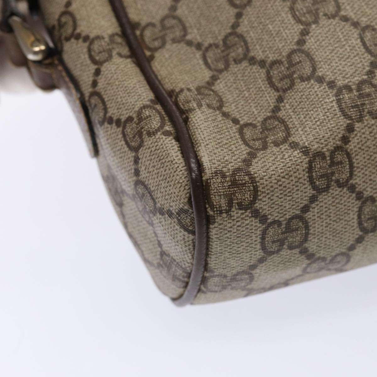 GUCCI GG Supreme Web Sherry Line Shoulder Bag PVC Beige 001 4071 5 mr377