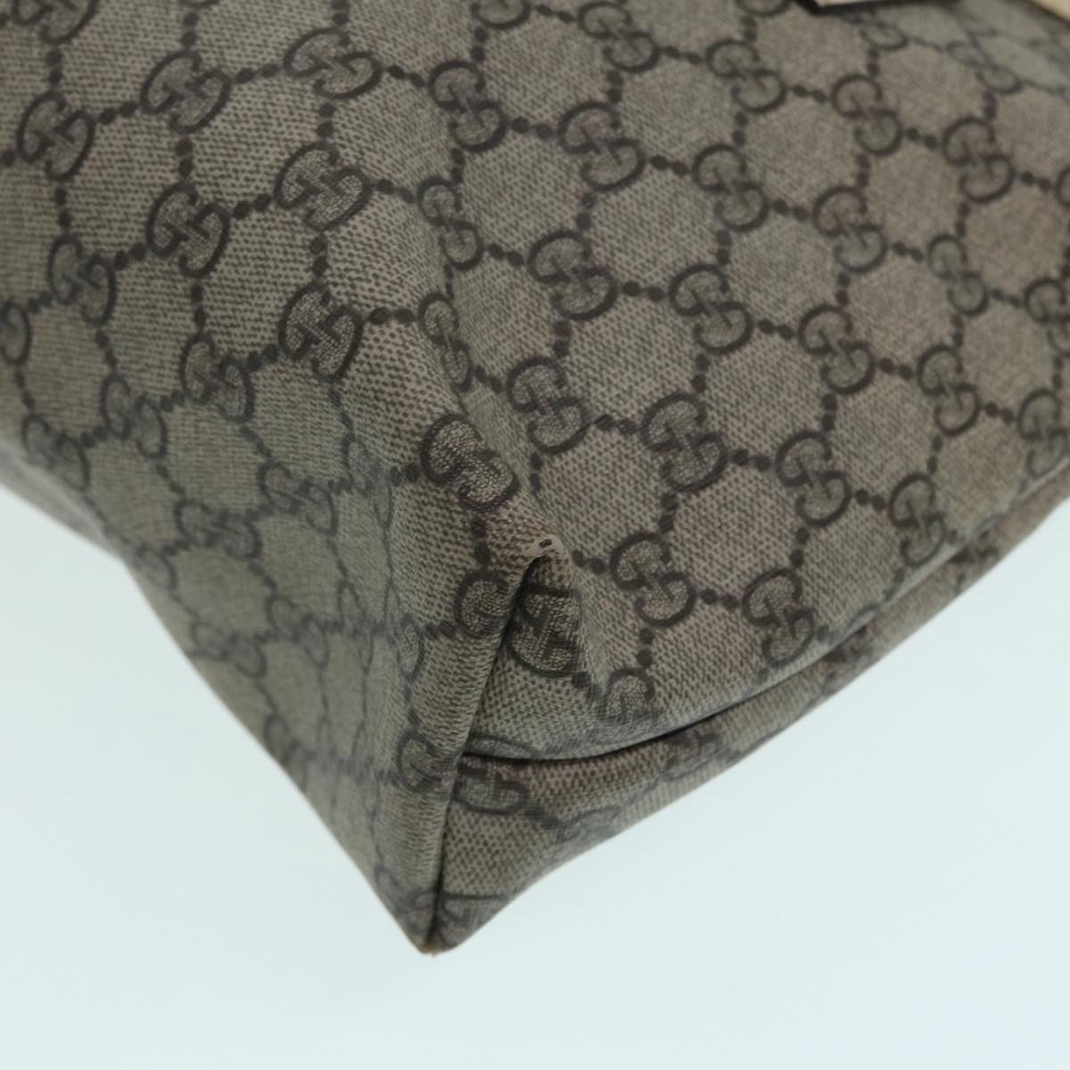 GUCCI GG Supreme Hand Bag PVC Leather Beige 211138 mr392