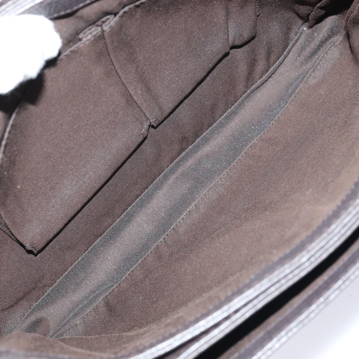 GUCCI Shoulder Bag Leather Brown Gold mr405