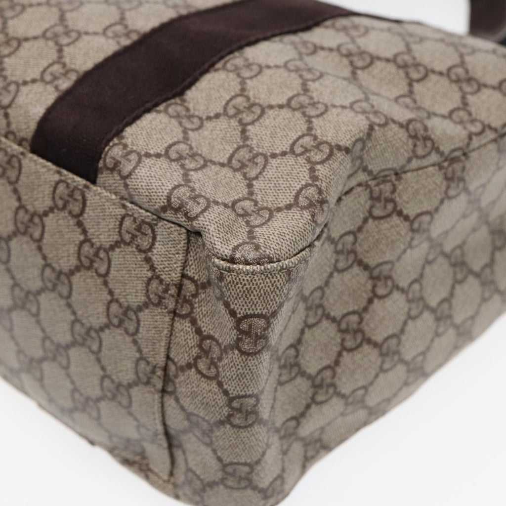 GUCCI GG Supreme Tote Bag PVC Leather Beige Brown mr434