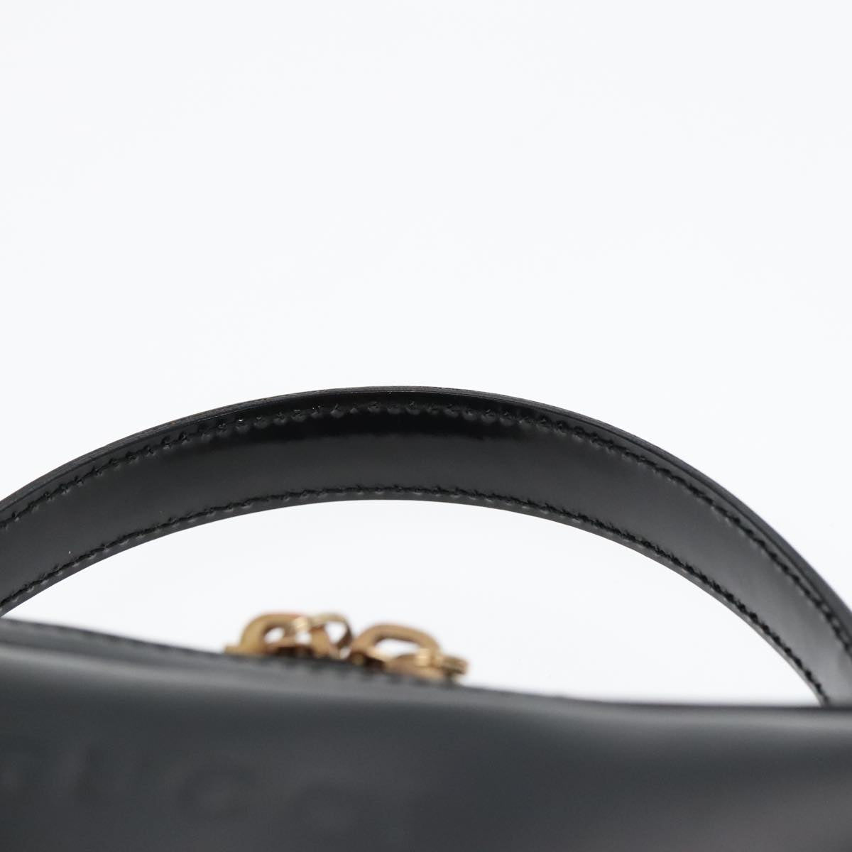 GUCCI GG Canvas Bamboo Shoulder Bag Leather 3Set Black Gold mr461