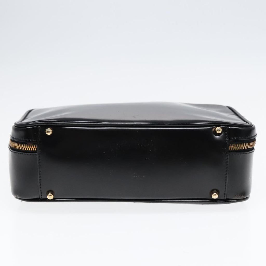GUCCI GG Canvas Bamboo Shoulder Bag Leather 3Set Black Gold mr461