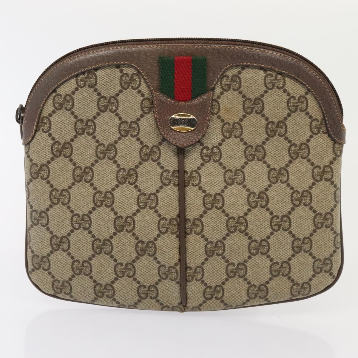 GUCCI GG Supreme Web Sherry Line Shoulder Bag 2Set Beige Red Green mr462