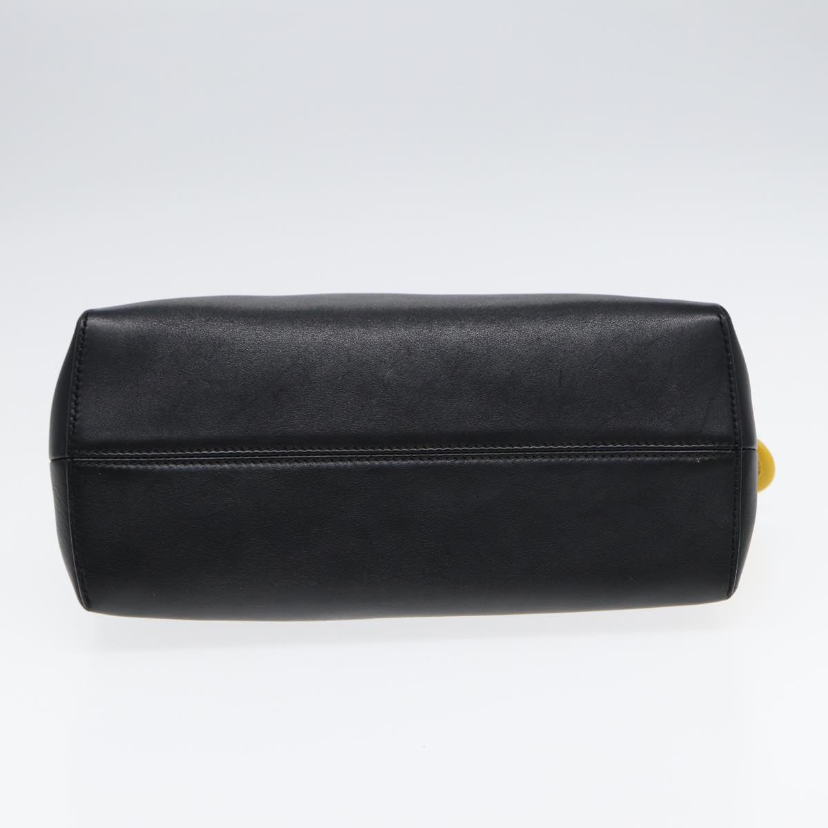 FENDI By The Way Medium Hand Bag Leather 2way Black Silver mr464