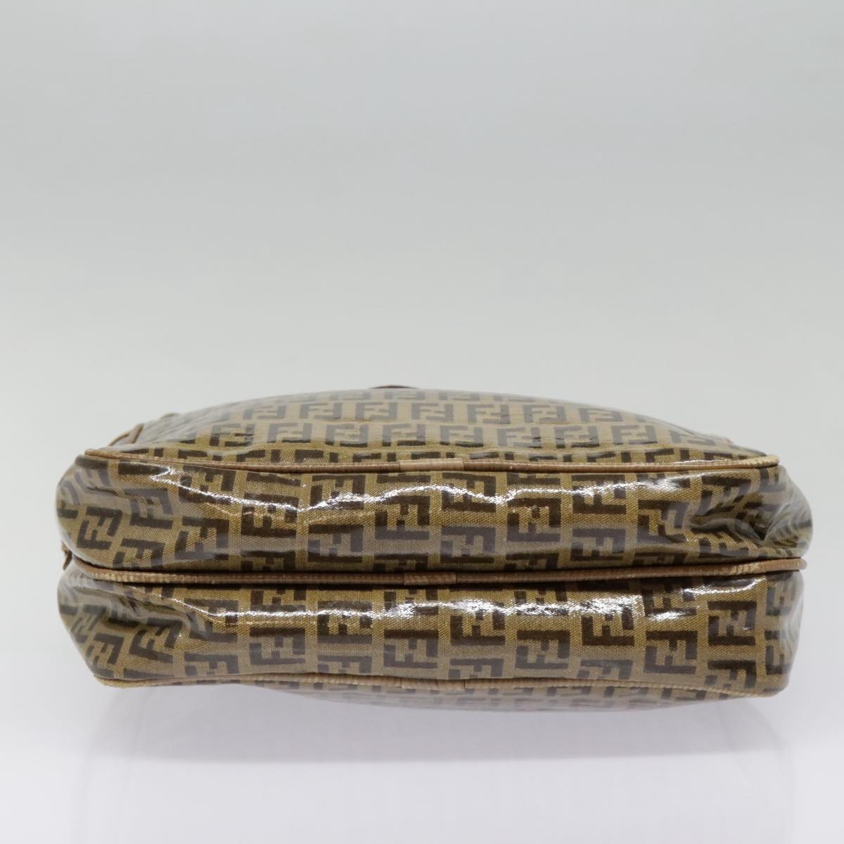 FENDI Zucchino Canvas Shoulder Bag Beige mr470