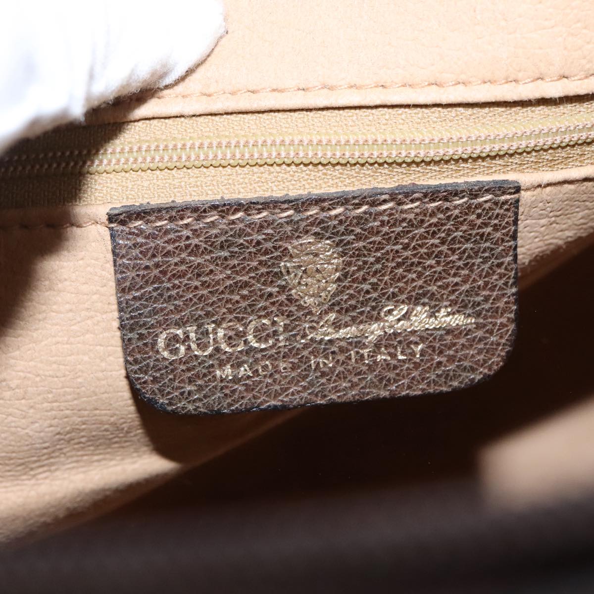 GUCCI GG Supreme Web Sherry Line Boston Bag PVC Beige Red Green mr632