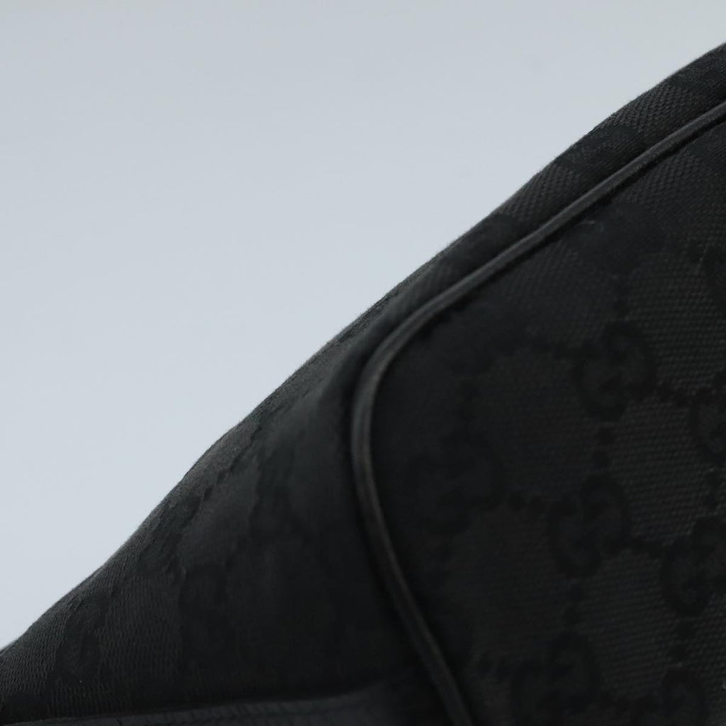 GUCCI GG Canvas Accessory Pouch Black Silver 07198 mr638