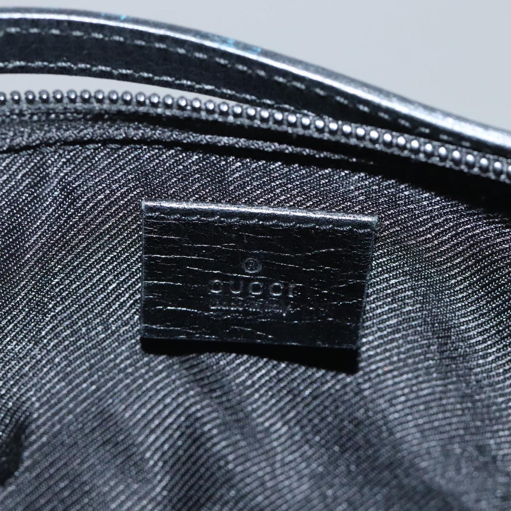 GUCCI GG Canvas Accessory Pouch Black Silver 07198 mr638