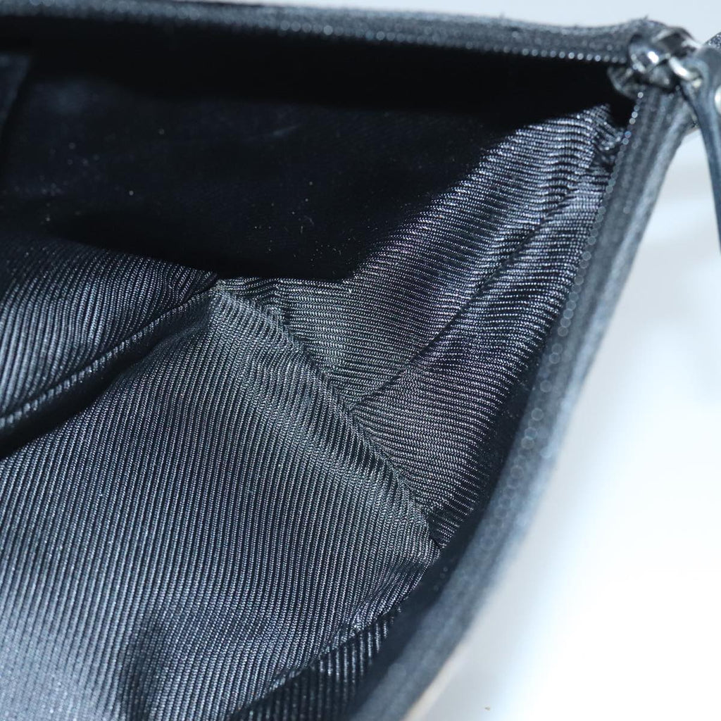 GUCCI GG Canvas Accessory Pouch Black Silver 07198 mr638