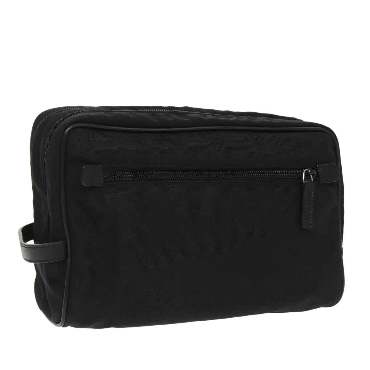 GUCCI Clutch Bag Nylon Black Silver mr639