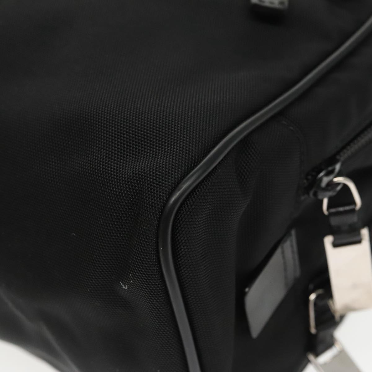 GUCCI Clutch Bag Nylon Black Silver mr639