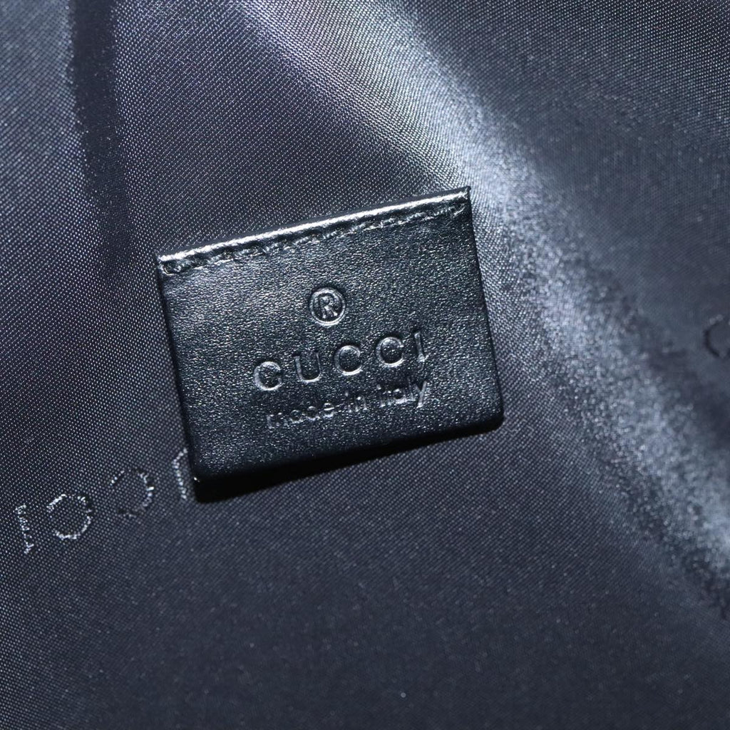 GUCCI Clutch Bag Nylon Black Silver mr639