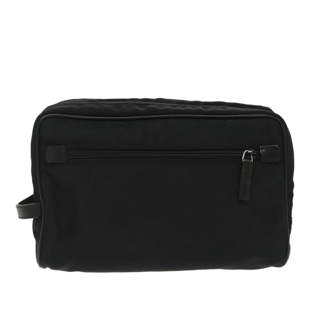 GUCCI Clutch Bag Nylon Black Silver mr639