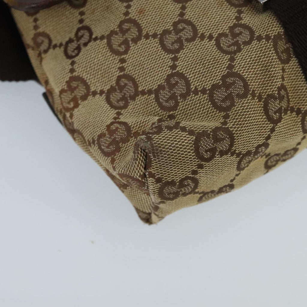 GUCCI GG Canvas Waist bag Beige Silver mr648