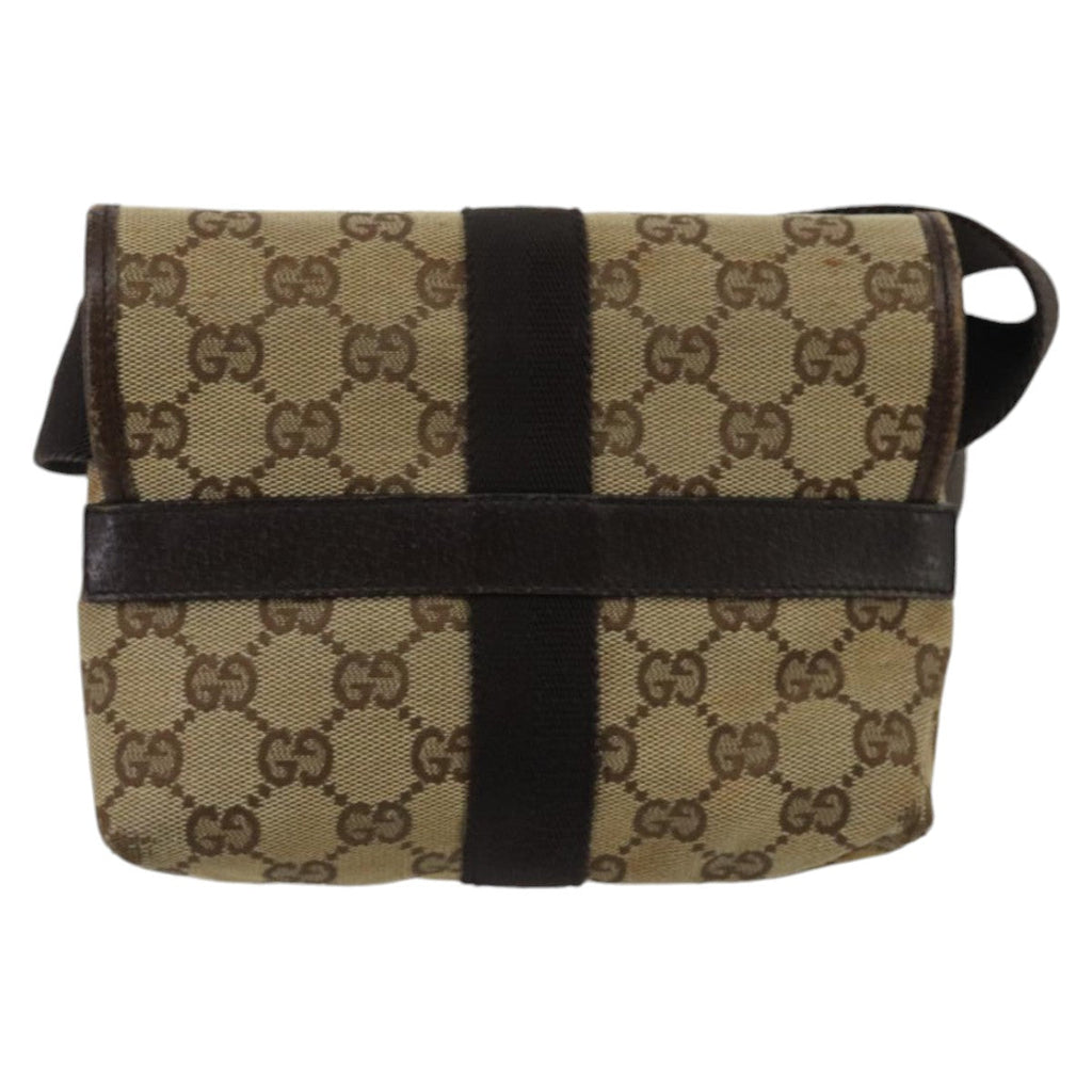 GUCCI GG Canvas Waist bag Beige Silver mr648