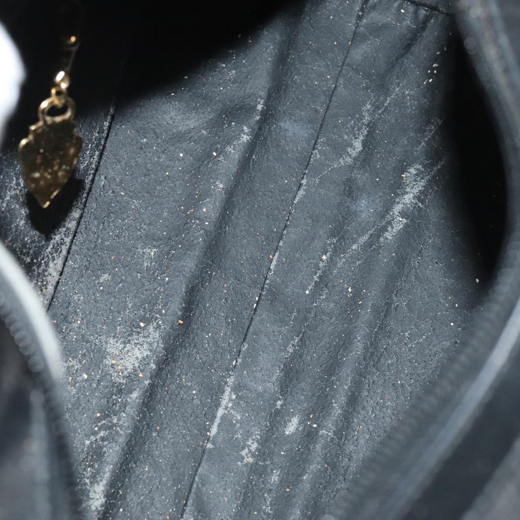 GUCCI GG Canvas Hand Bag Black Gold mr650