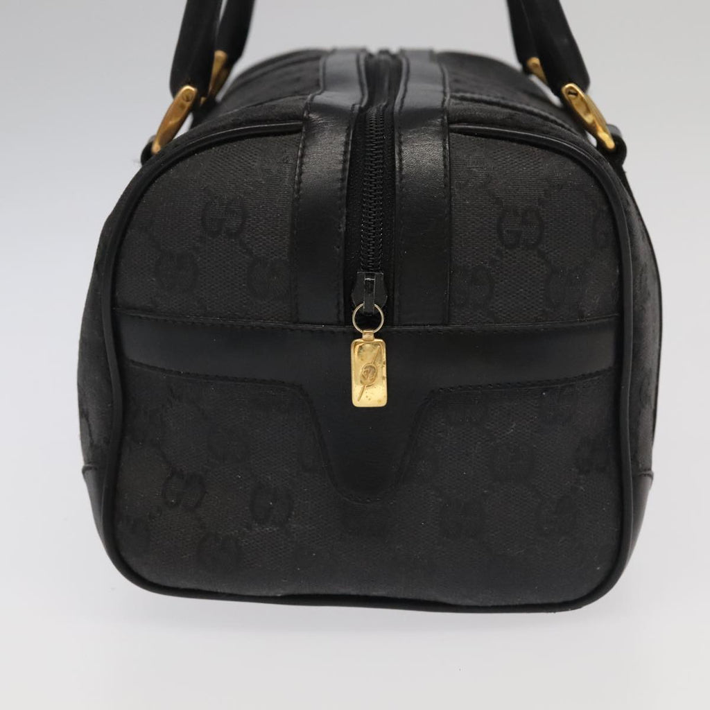 GUCCI GG Canvas Hand Bag Black Gold mr650