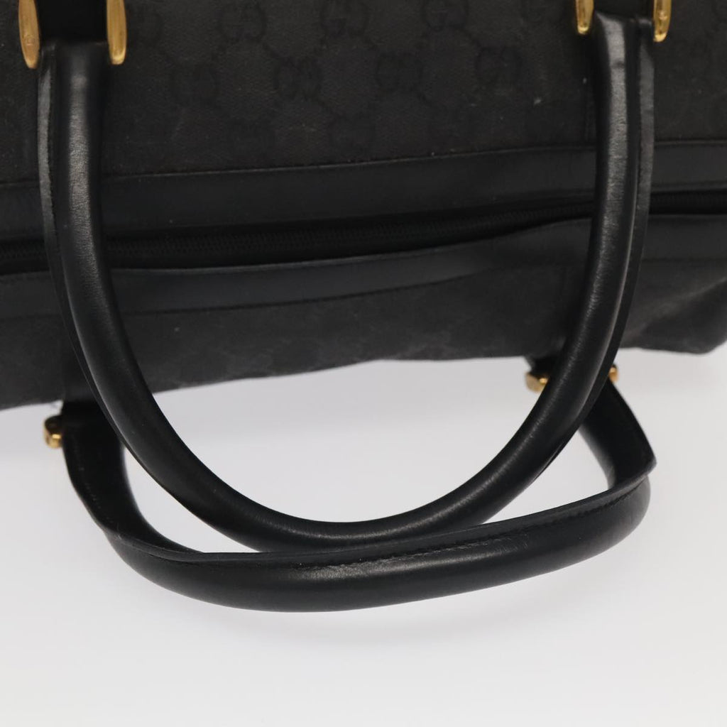GUCCI GG Canvas Hand Bag Black Gold mr650