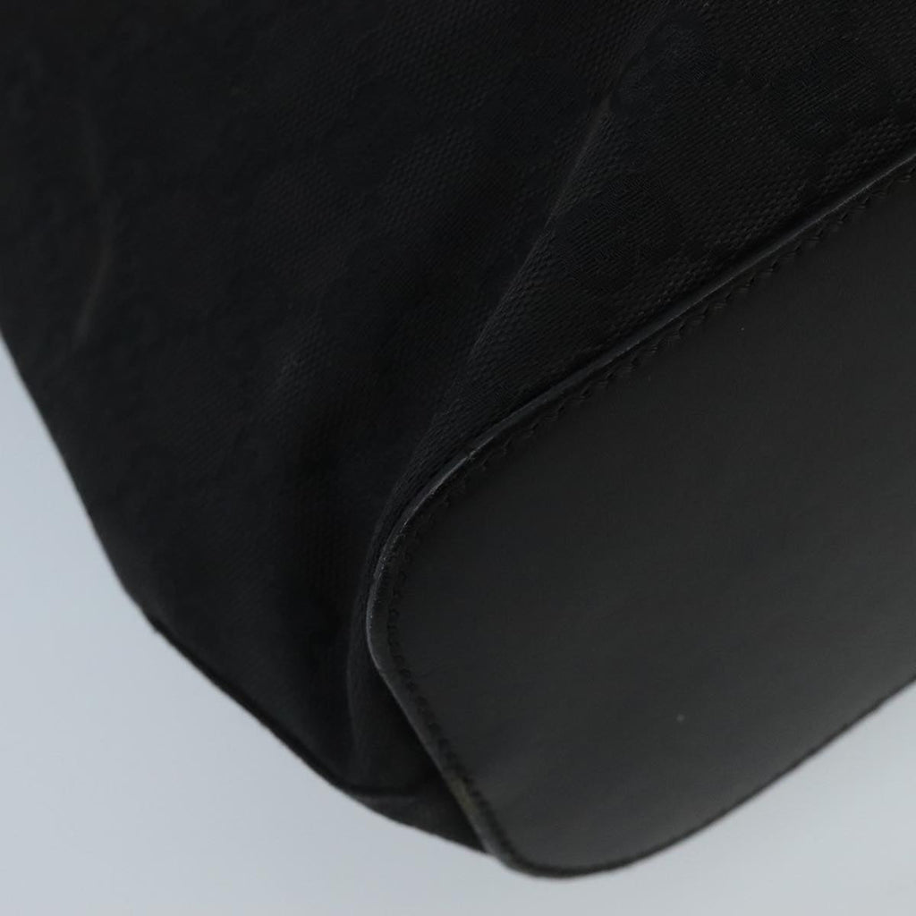GUCCI GG Canvas Hand Bag Black Silver mr651